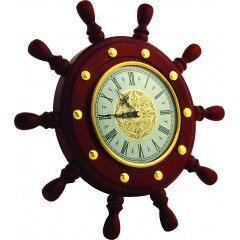 ШЧСТ-С09 Штурвал сувенирный, часы (8 ручек)